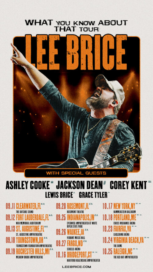 Lee Brice Takes His What You Know About That Tour on the Road This Fall