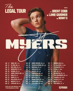 Ty Myers promotional image for The Legal Tour announcement